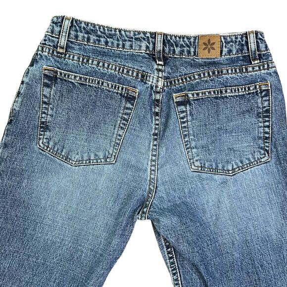 Vintage 90s Y2k Flare Mid Rise 100% Cotton Jeans Size 5 Tall So... - Picture 5 of 6